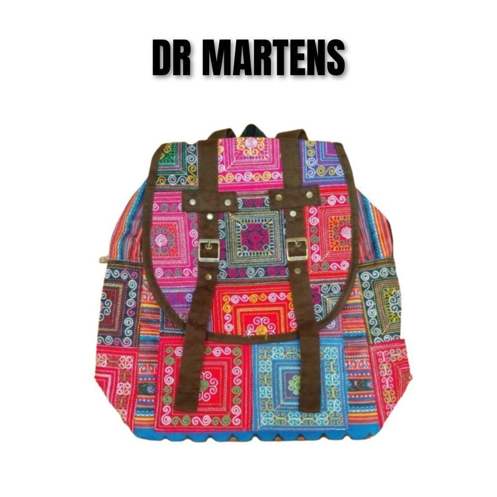 Dr. Martens Rare Vintage Navajo embroidered patchwork backpack multicolour